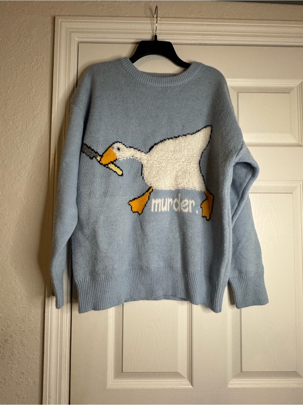 Aelfric Eden Pale Blue Knit Murder Goose Pullover
